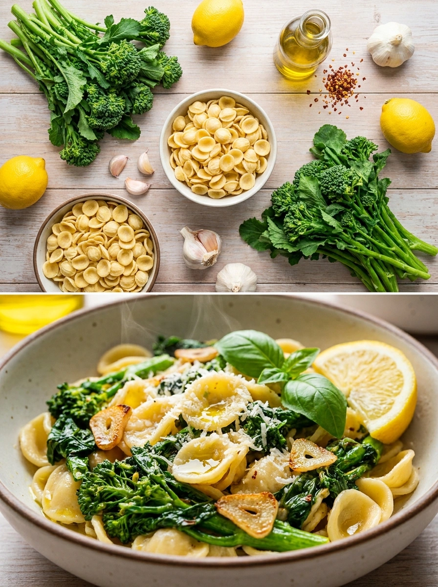 Lemon Garlic Broccoli Rabe Pasta